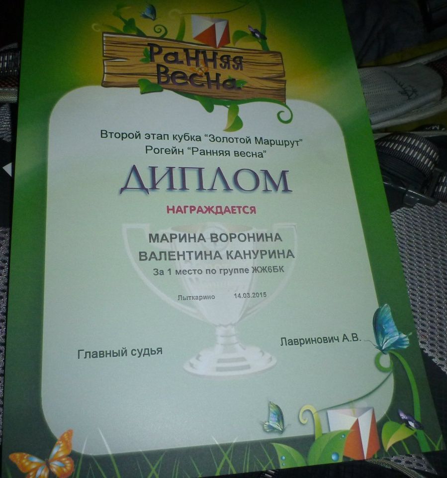 Женская команда ТК Перово заняла 1 место в рогейне